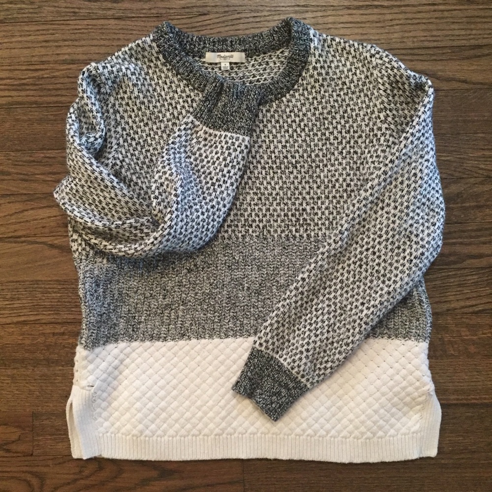 Color block textured Madewell sweater
